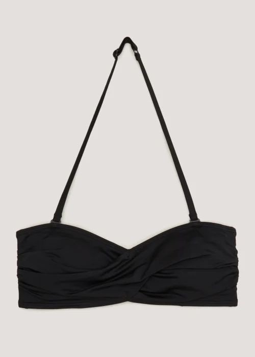 Black Twist Bandeau Bikini Top - 8 Image 3