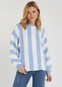Papaya Petite Blue Stripe Jumper - Extra small Image 1