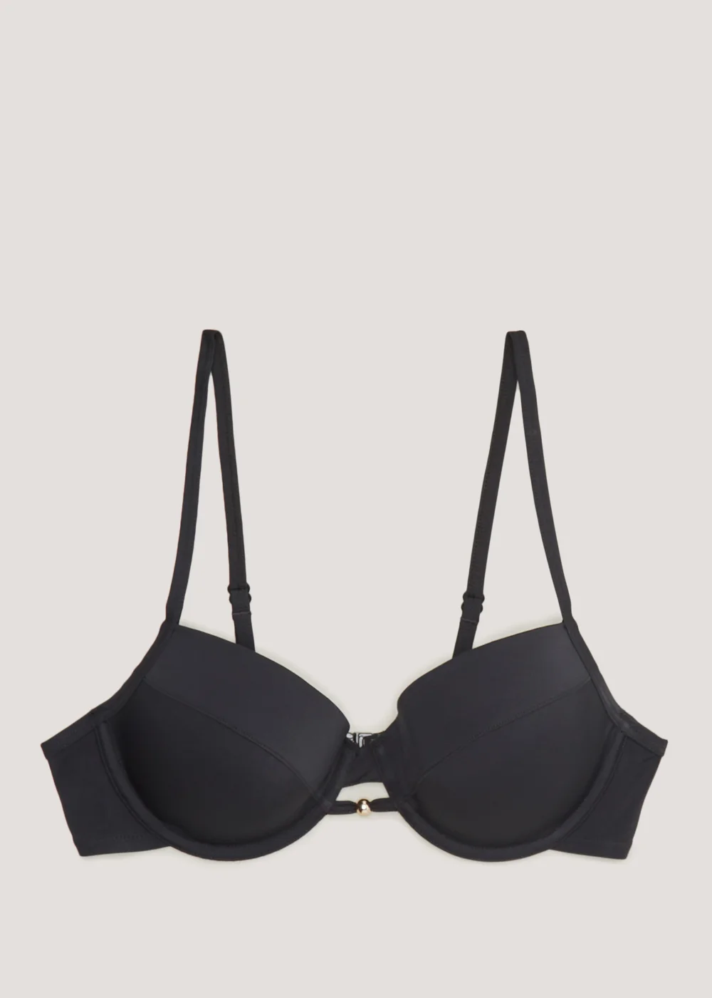 Black Underwired Bikini Top - 32B Image 3