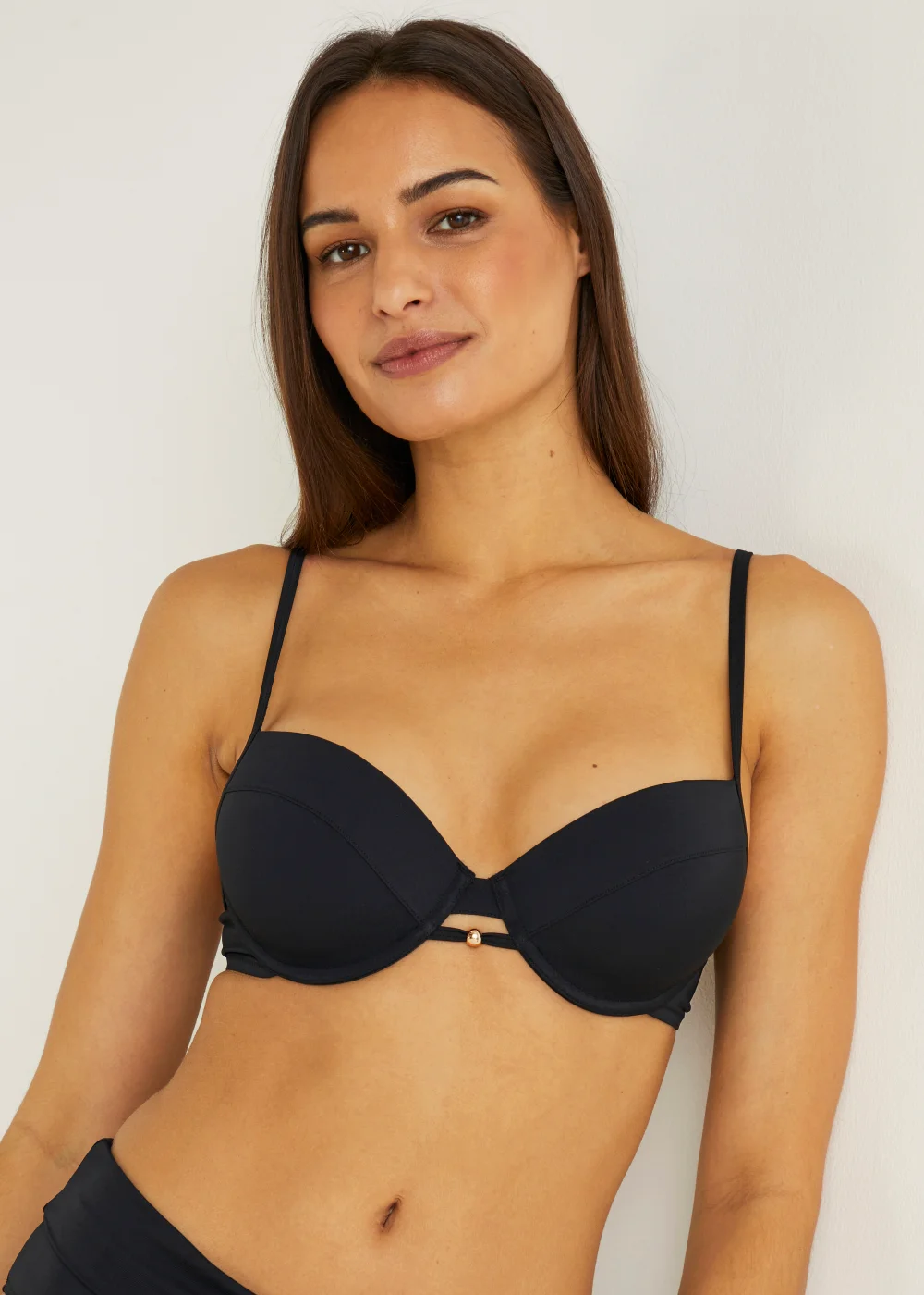 Black Underwired Bikini Top - 32B Image 1
