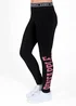Girls Pineapple Black Glitter Jacquard Leggings (5-13yrs) - 9-10 Yrs Image 3