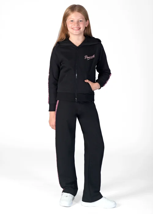 Girls Pineapple Black Sequin Wide Leg Joggers (5-13yrs) - Age 5-6 Image 5