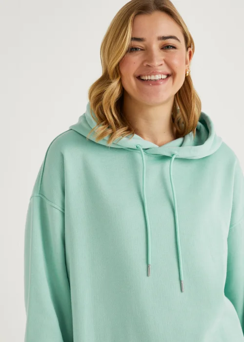 Green Longline Hoodie - S Image 2