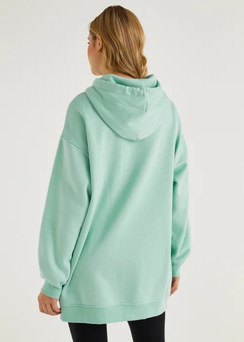 Green Longline Hoodie - S Image 3
