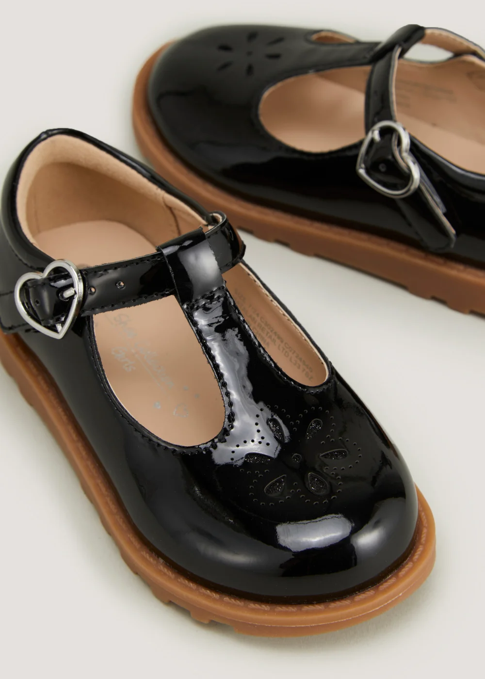 Girls Black T-Bar Shoes (Younger 4-12) - Size 4 Infants Image 2