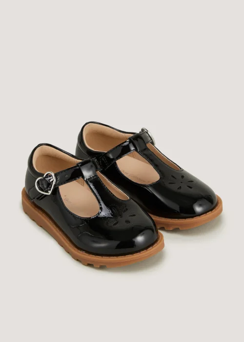 Girls Black T-Bar Shoes (Younger 4-12) - Size 4 Infants Image 1