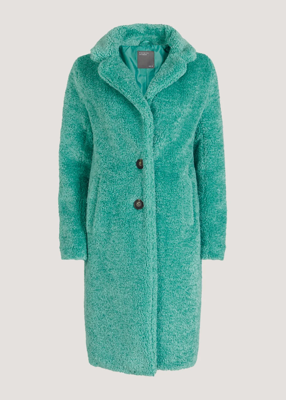 Papaya Petite Teal Teddy Coat - 6 Image 4