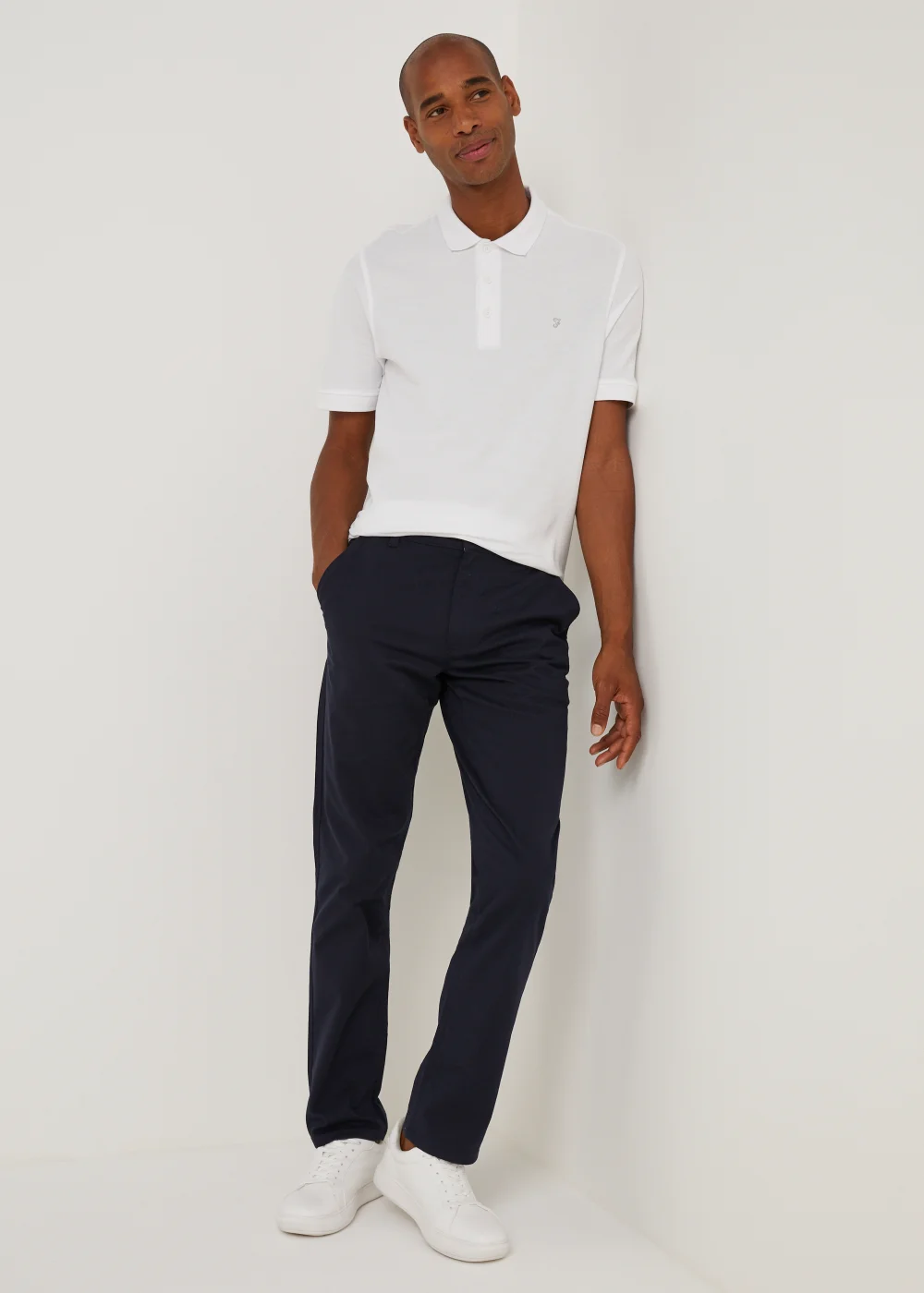 Farah Lawson Navy Twill Chinos - 30 Waist Regular Image 1