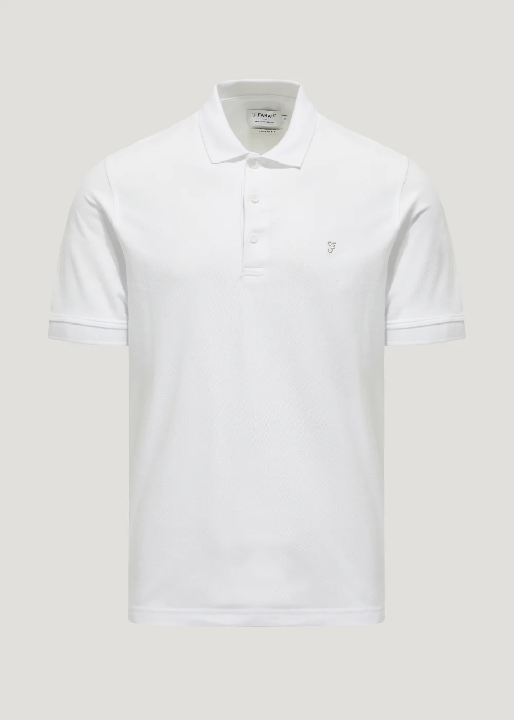 Farah Cove White Polo Shirt - S Image 4