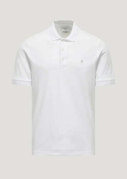 Farah Cove White Polo Shirt - S Image 4