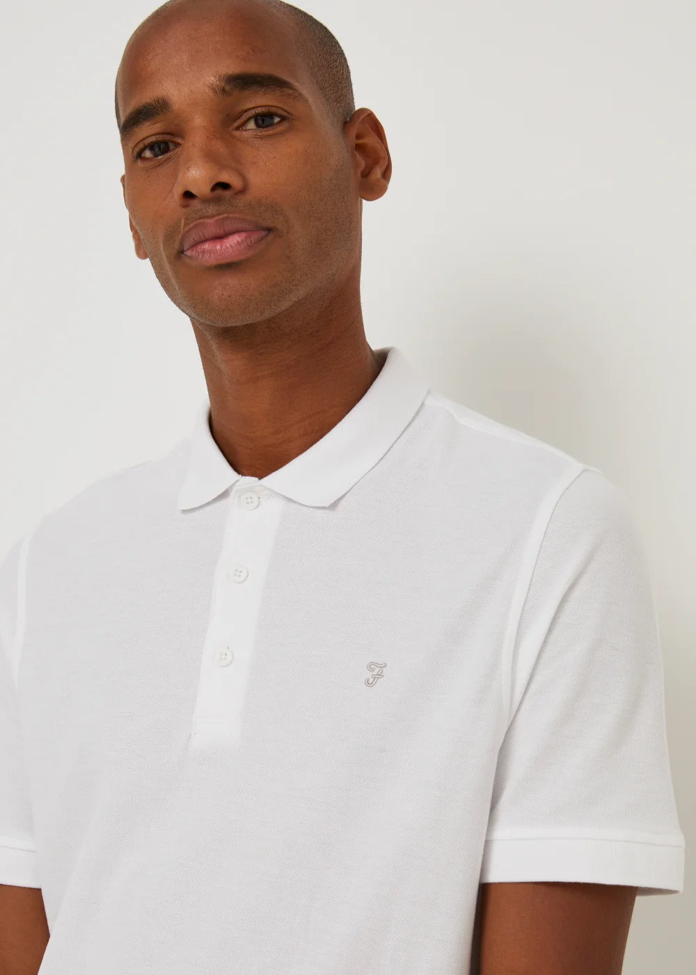 Farah Cove White Polo Shirt - S Image 2