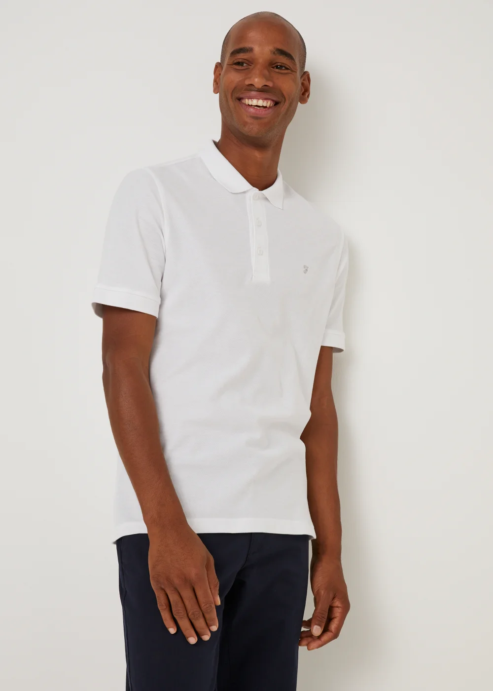 Farah Cove White Polo Shirt - S Image 1