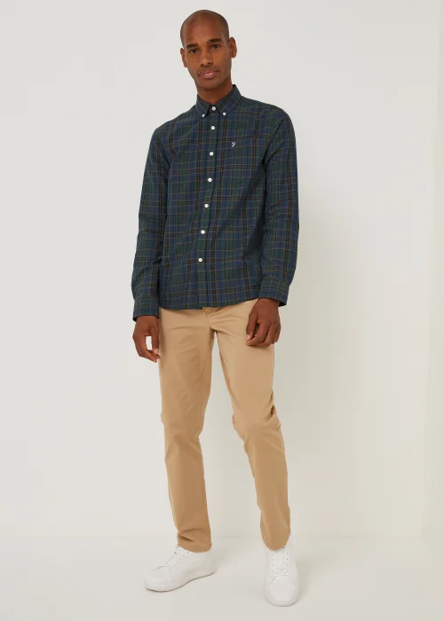 Farah Edina Green Check Oxford Shirt - Medium Image 3