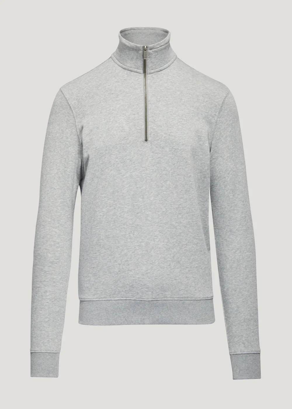 Farah Aintree Grey 1/4 Zip Sweatshirt - Extra Large Image 4