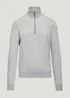 Farah Aintree Grey 1/4 Zip Sweatshirt - Extra Large Image 4