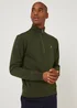 Farah Aintree Green 1/4 Zip Sweatshirt - Small Image 1