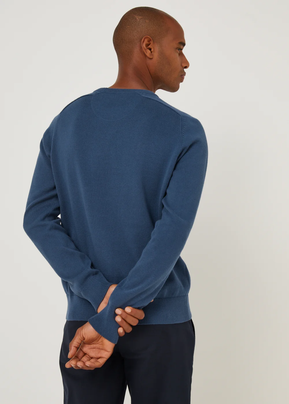 Farah Stern Navy Crew Neck Jumper - XXL Image 1