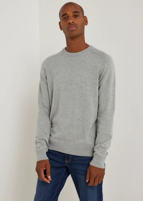 Farah Stern Grey Crew Neck Jumper - Small Image 1