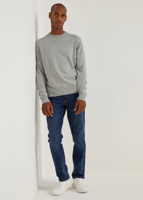 Farah Stern Grey Crew Neck Jumper - Small Image 5