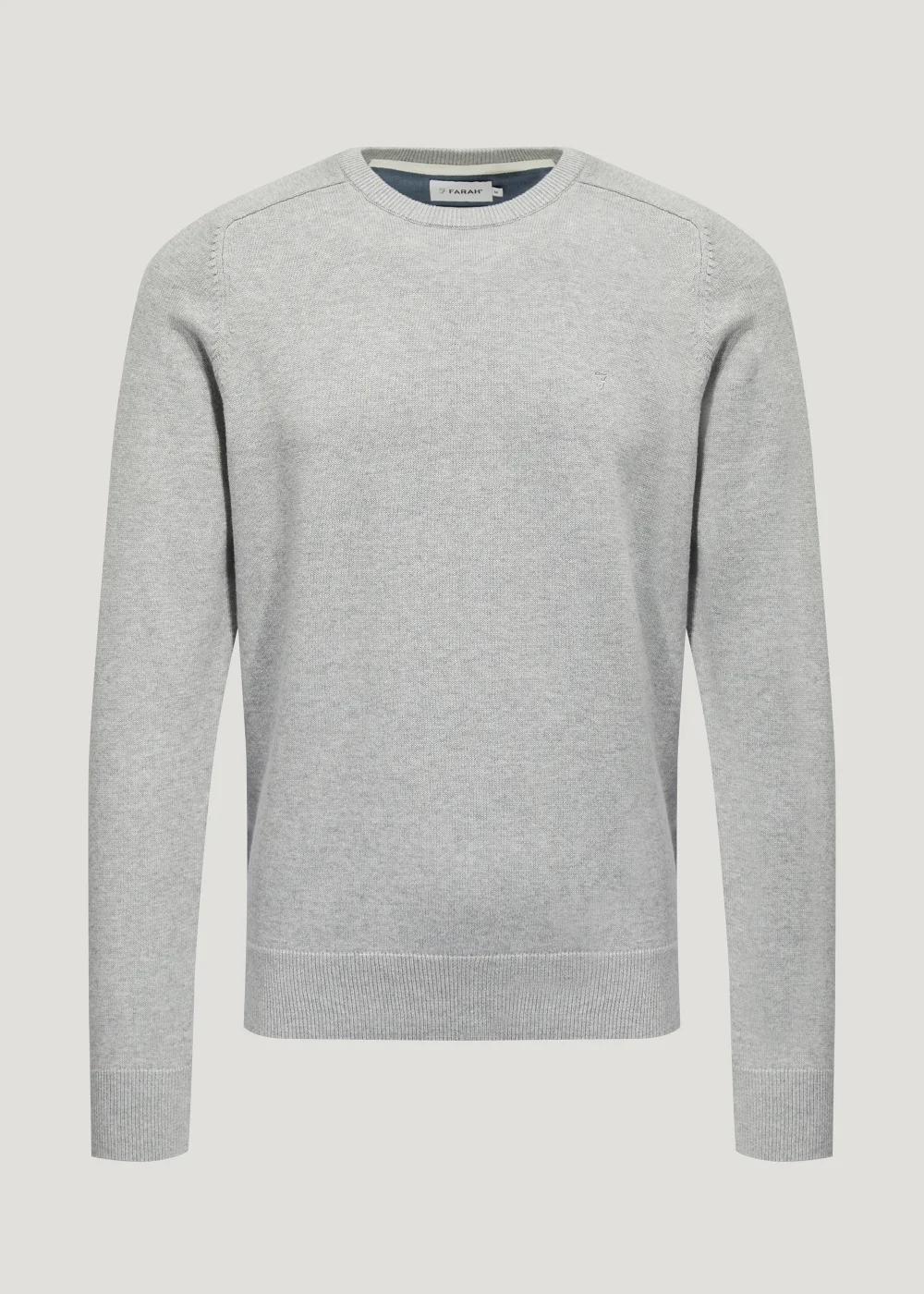 Farah Stern Grey Crew Neck Jumper - Small Image 2
