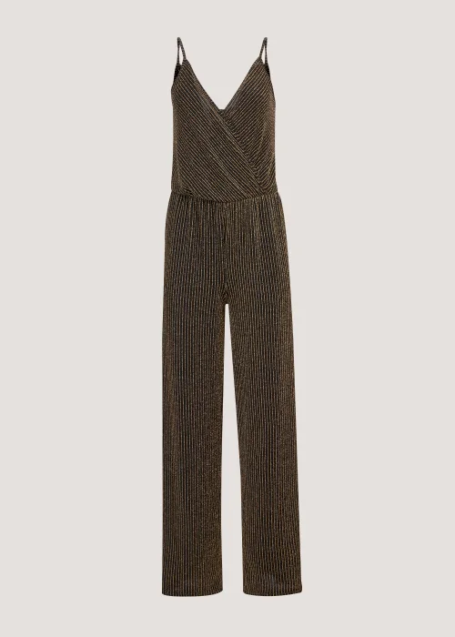Be Beau Black & Gold Metallic Jumpsuit - 6 Image 4