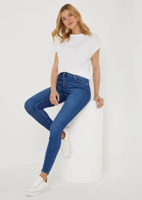 White Cotton Longline Essential T-Shirt - S Image 5