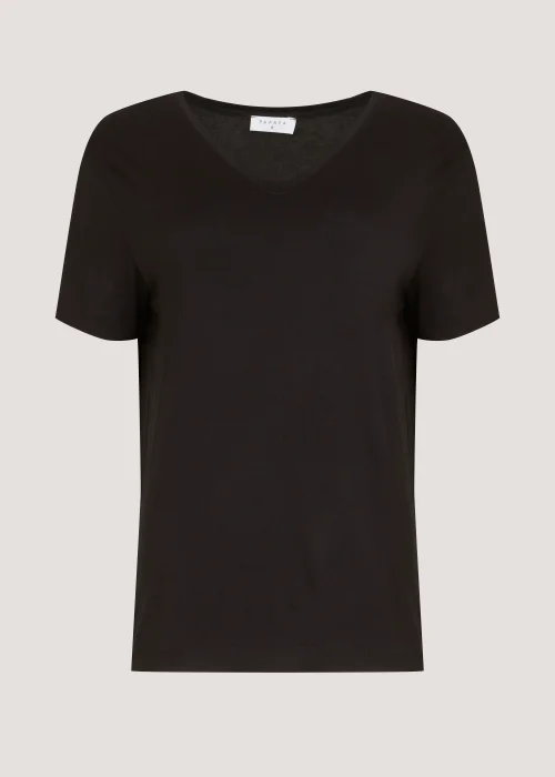 Black V-Neck T-Shirt - 8 Image 2