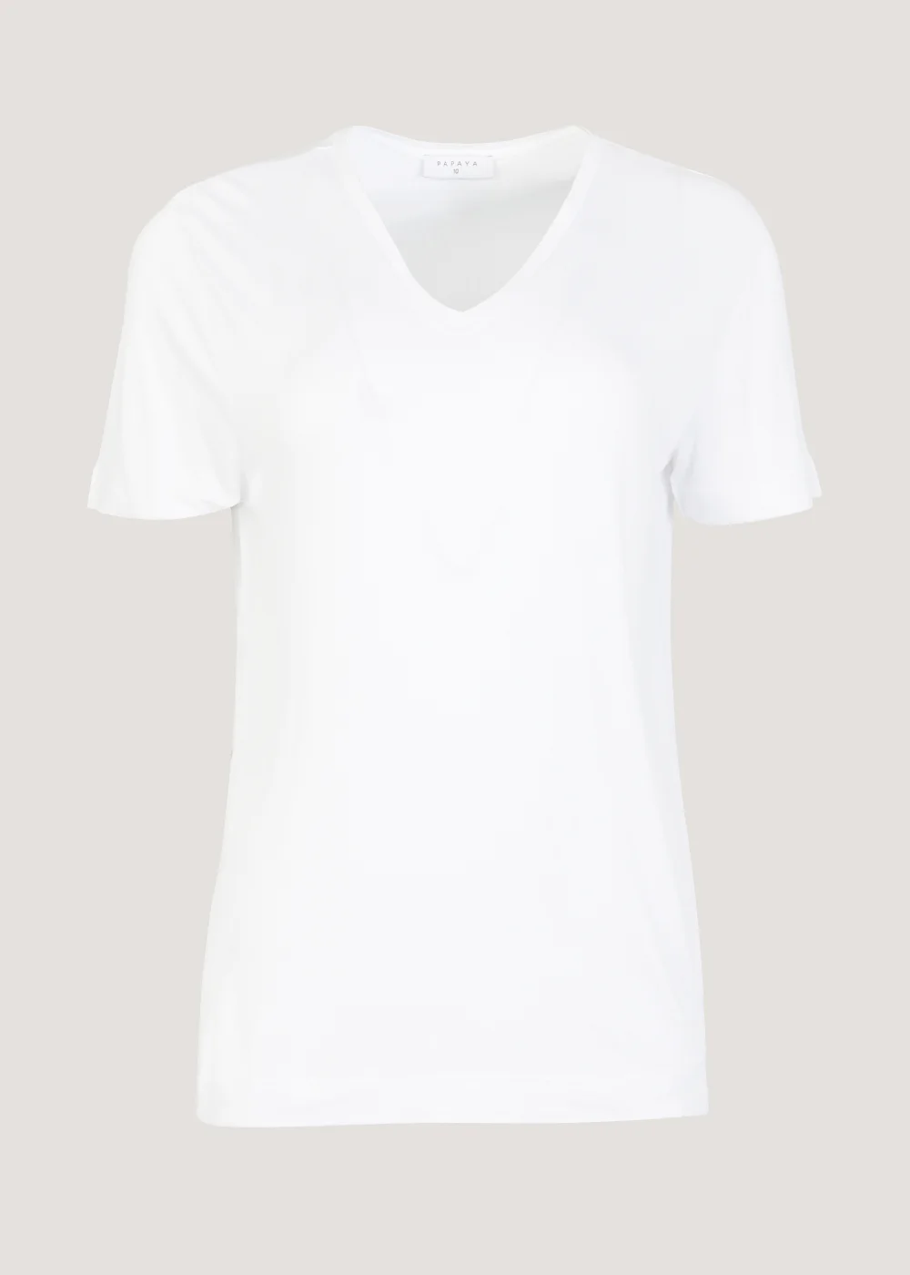 White Essential V-Neck T-Shirt - Size 8 Image 4