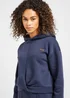 Elle Sport Navy Twist Front Cropped Hoodie - Extra small Image 3