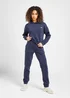 Elle Sport Navy Twist Front Cropped Hoodie - Extra small Image 4