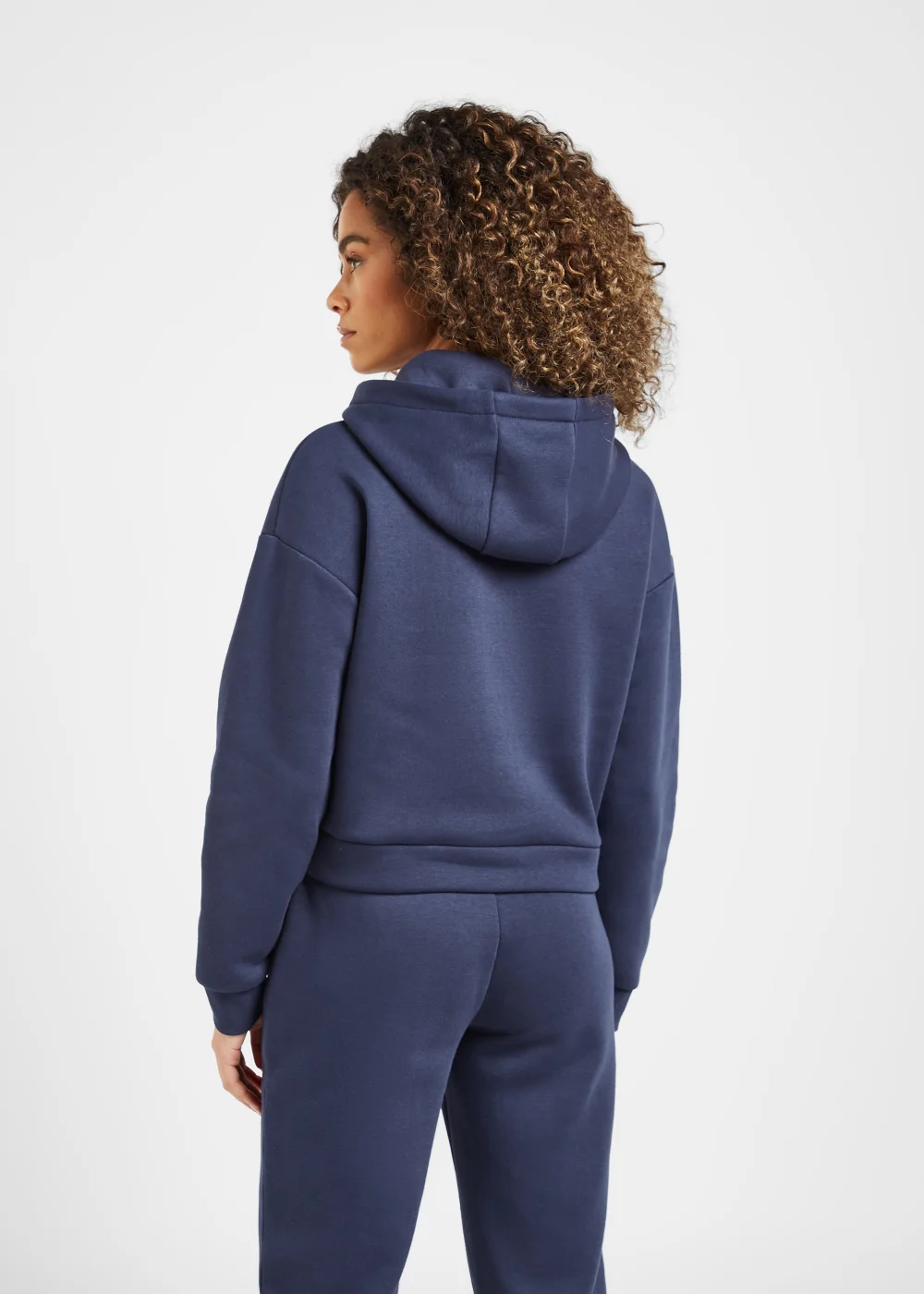 Elle Sport Navy Twist Front Cropped Hoodie - Extra small Image 2