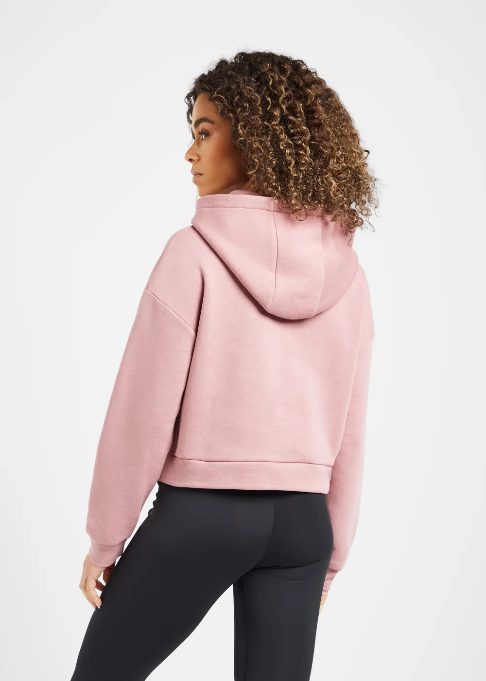 Elle Sport Pink Twist Front Cropped Hoodie - Extra small Image 2