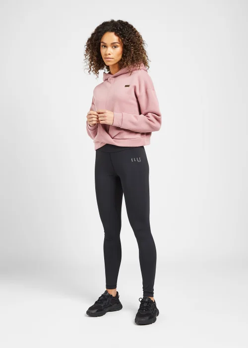 Elle Sport Pink Twist Front Cropped Hoodie - Extra small Image 1