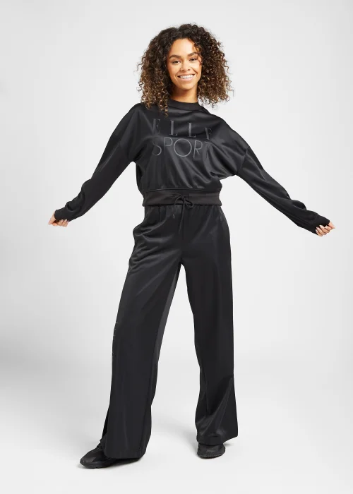 Elle Sport Black Cropped Sweatshirt - XS Image 1