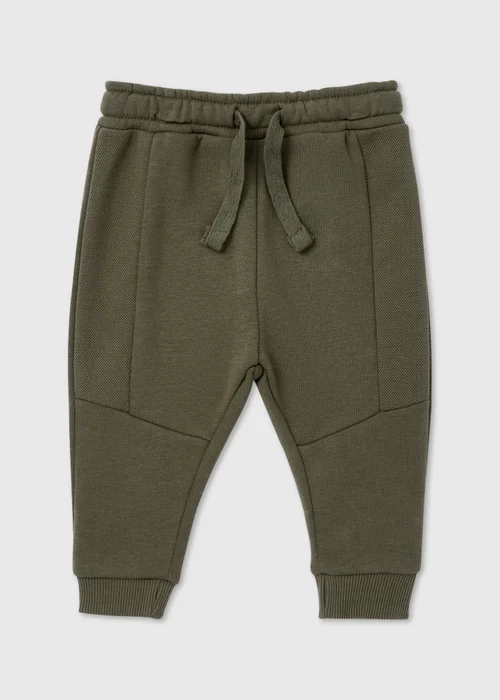 Boys Khaki Pique Joggers (9mths-6yrs) - 9-12 months Image 1