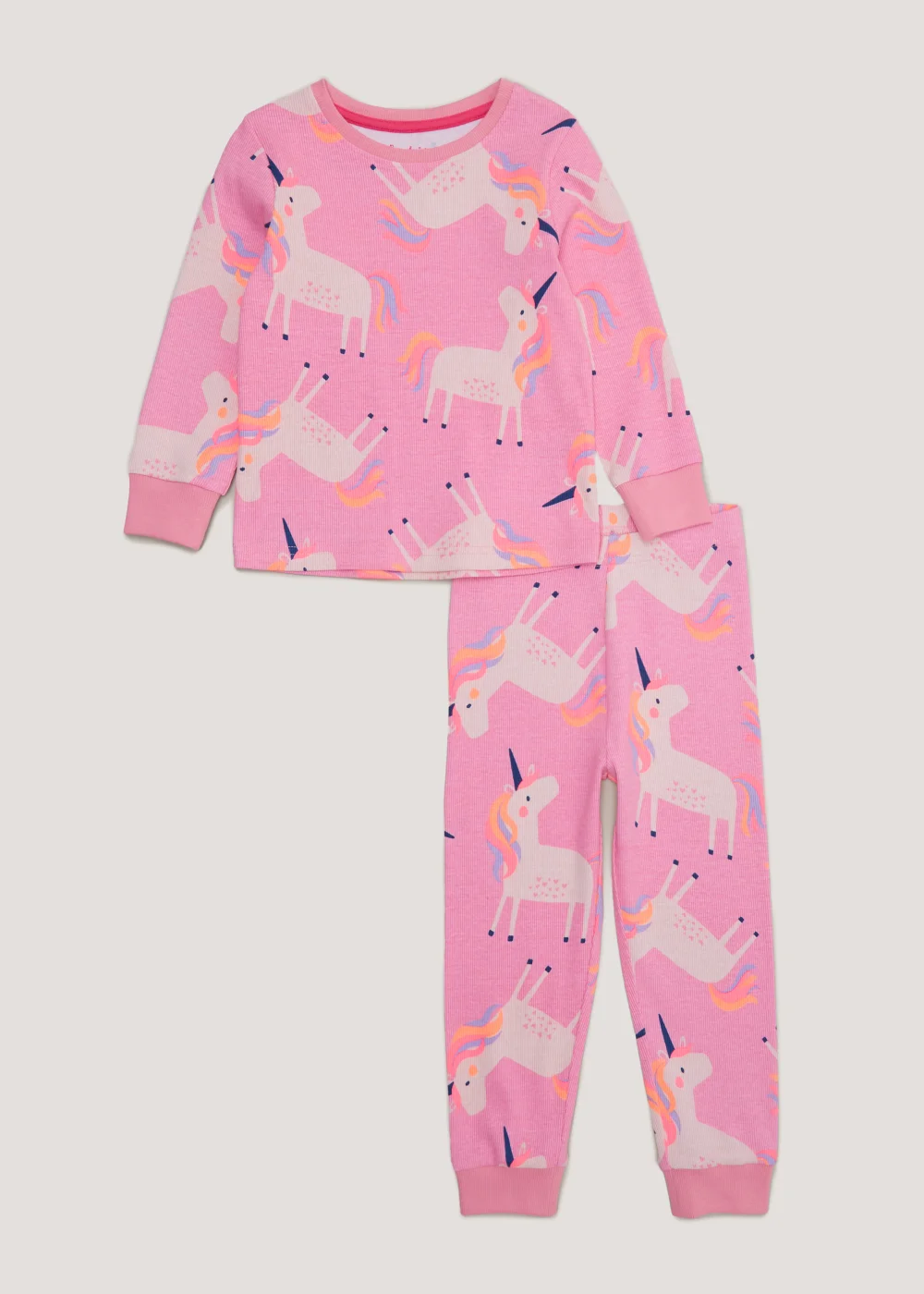 Girls Pink Unicorn Pyjama Set (9mths-5yrs) - Age 18 - 23 Months Image 1