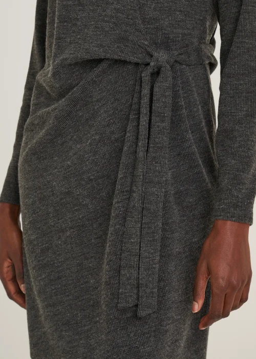 Grey Long Sleeve Jersey Dress - 8 Image 4
