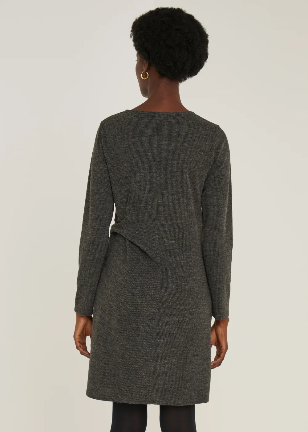 Grey Long Sleeve Jersey Dress - 8 Image 5