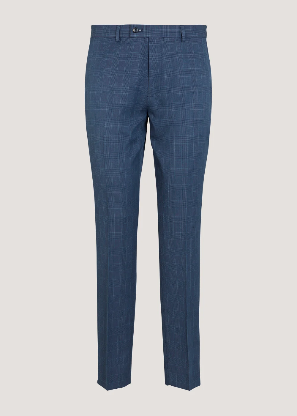 Taylor & Wright Hemsworth Blue Check Slim Fit Suit Trousers - 30 Waist 31 Leg Image 1