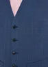 Taylor & Wright Hemsworth Blue Check Slim Fit Suit Waistcoat - Small Image 3