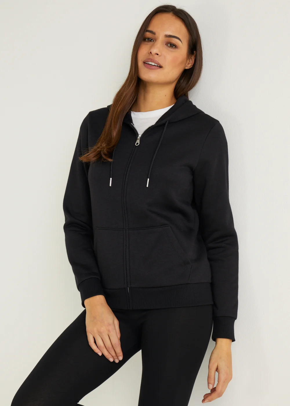 Black Zip Up Hoodie - S Image 1