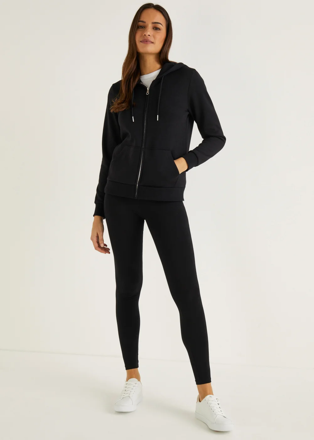 Black Zip Up Hoodie - S Image 4