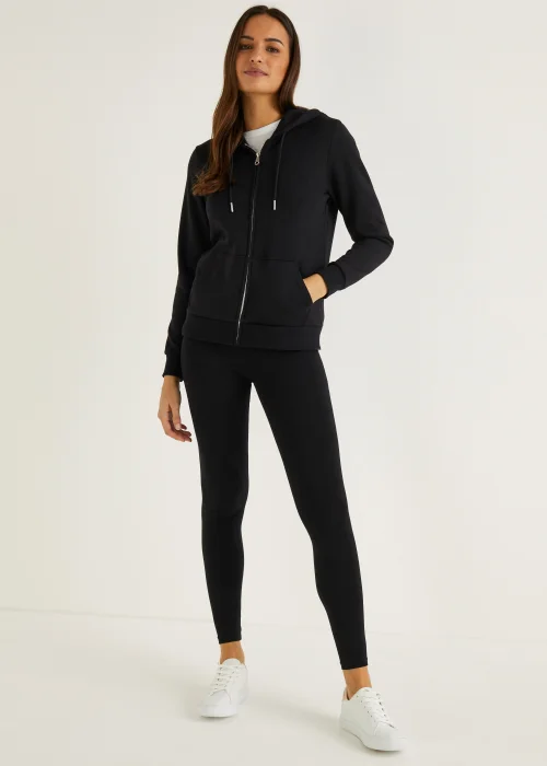 Black Zip Up Hoodie - S Image 4