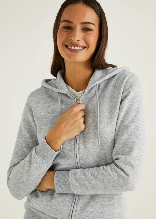Grey Zip Up Hoodie - S Image 4