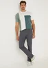 Grey Straight Fit Stretch Chinos - 30 Waist Regular Image 2