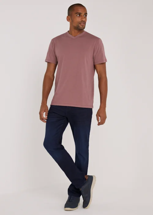 Pink Essential V-Neck T-Shirt - Small Image 3