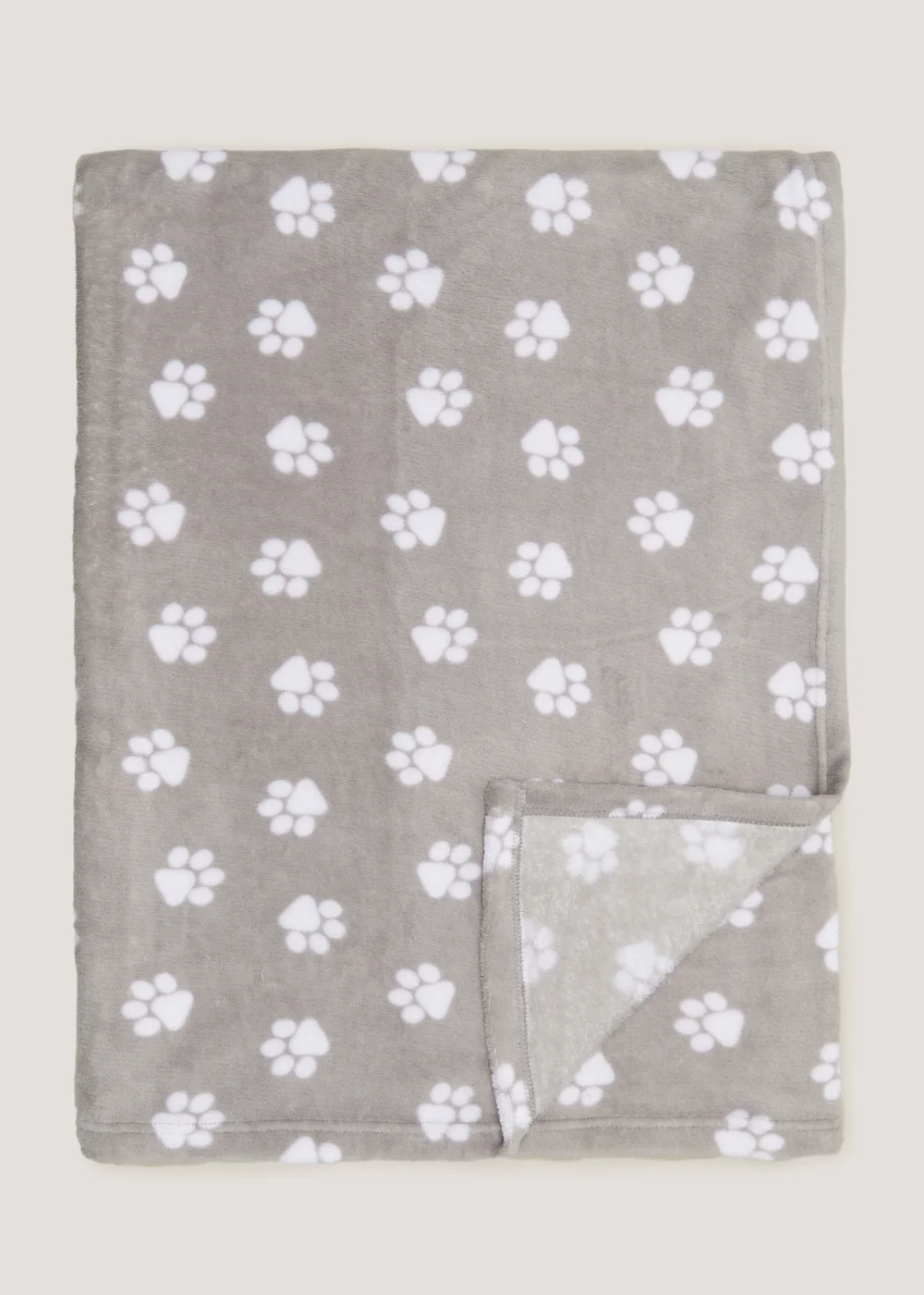 Grey Paw Print Pet Fleece Blanket (130cm x 150cm) Image 1