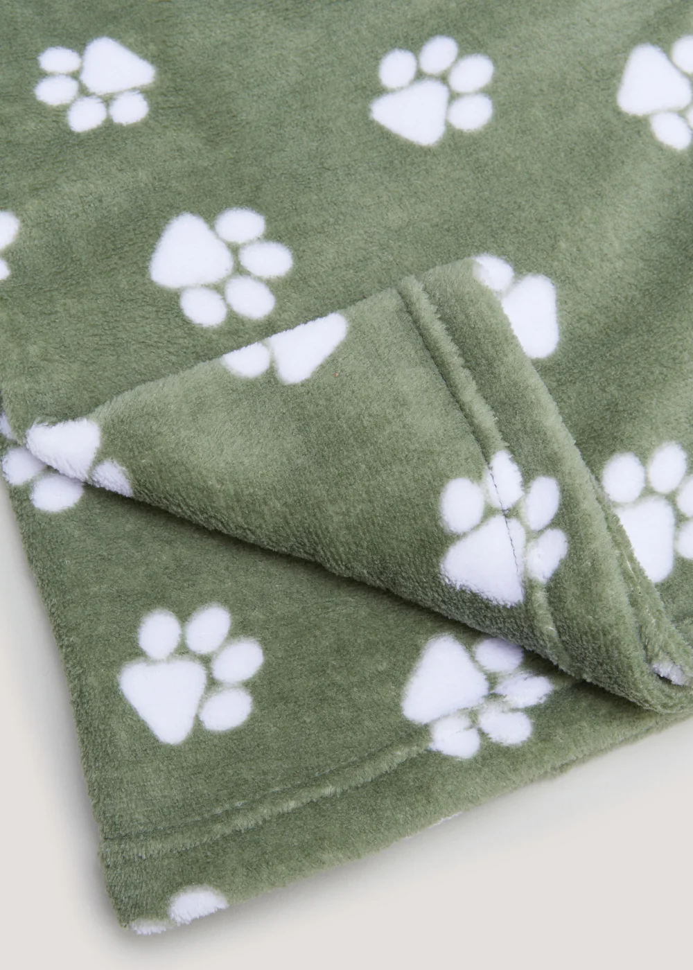 Green Paw Print Pet Fleece Blanket (130cm x 150cm) Image 2