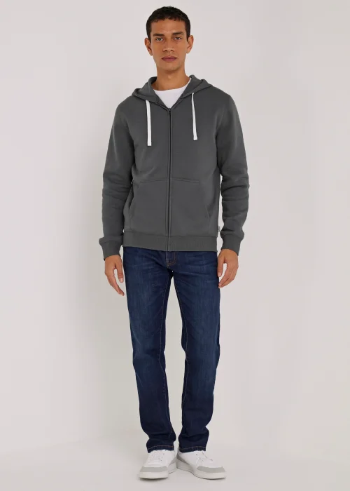 Grey Essential Zip Up Hoodie - S Image 4