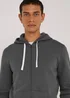 Grey Essential Zip Up Hoodie - S Image 3